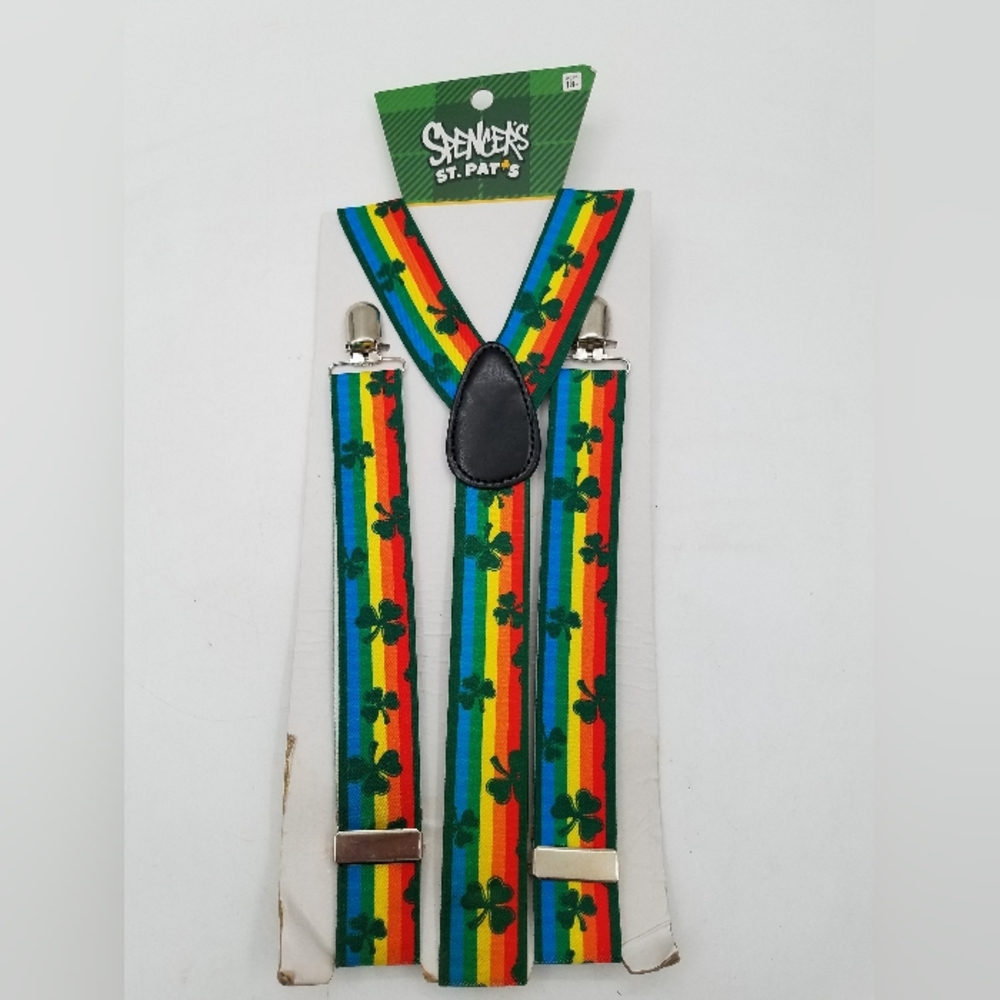 Adult size Saint Patrick's Day Holiday Suspenders.